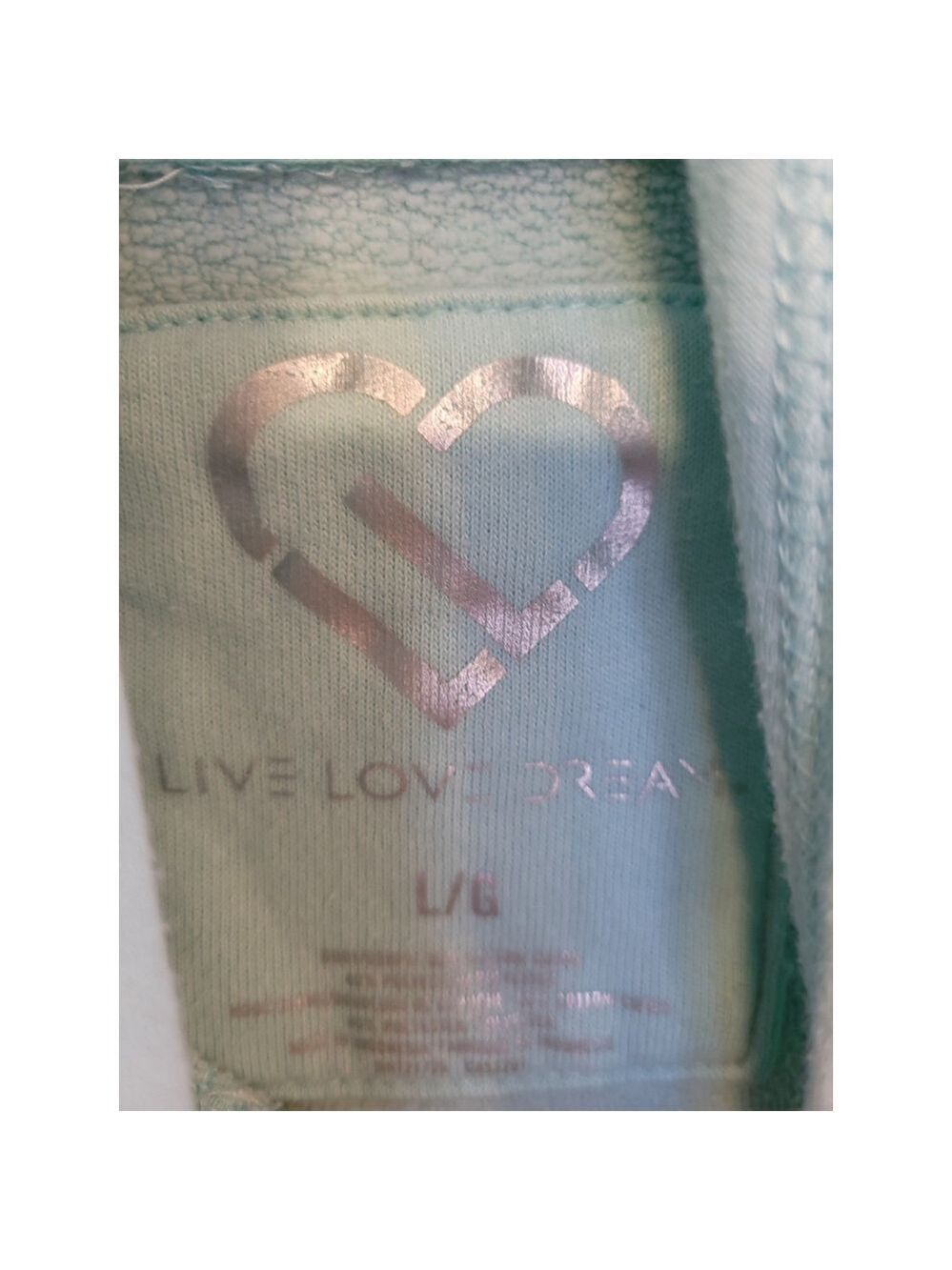 Junior's Live Love Dream Hoodie, M, Light Blue - Picture 6 of 8